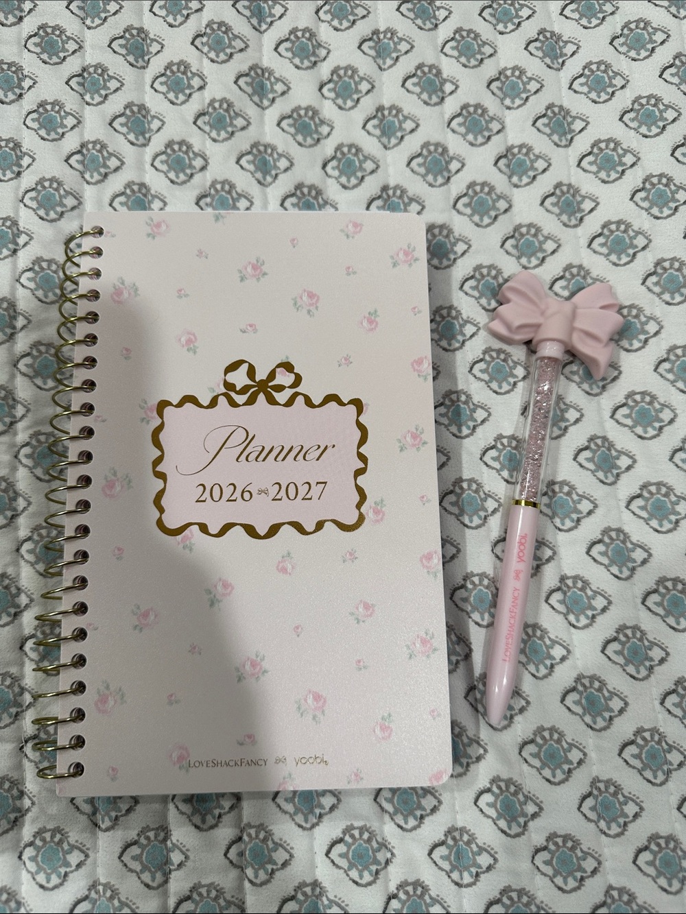 LoveShackFancy Γ Target - Yoobi Blooming Heirloom Ditsy Monthly and Weekly Plann